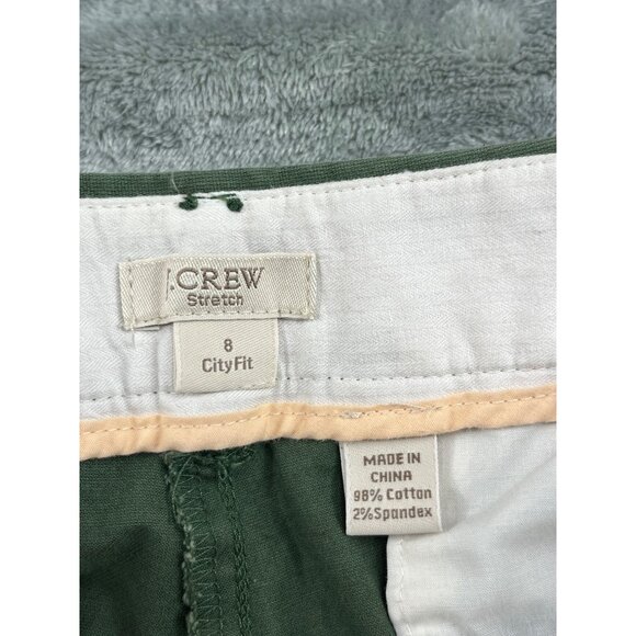 J.Crew Stretch City Fit Womens SZ 8 Olive Canteen Green Capris Pants W32 L21 - Picture 3 of 8